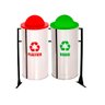 Conjunto Lixeira Coleta Seletiva 25l 02 Peças - 1