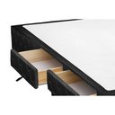 Ver imagem 3 de Cama Box Base c/Gavetas Solteiro Poli Tecido Black (88x23-c/2 Gavs) - Castor