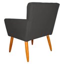 Ver imagem 3 de Kit 3 Poltronas Decorativa para Sala de Estar Cecília Suede Cinza - Montanaris Decor Md Montanaris D