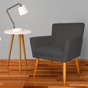 Ver imagem 4 de Kit 3 Poltronas Decorativa para Sala de Estar Cecília Suede Cinza - Montanaris Decor Md Montanaris D