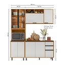 Ver imagem 3 de Cozinha Modulada Ravena 3 Peças 9 Portas com Cristaleira Poliman Móveis