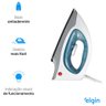 Ferro de Passar a Seco Elgin Iron Force Antiaderente Azul - 127v - 4