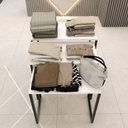 Ver imagem 1 de Expositores com Ferro Preto Brilhante e Mdf Branco para Lojas Vestuário Brinquedos Produtos