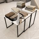 Ver imagem 3 de Expositores com Ferro Preto Brilhante e Mdf Branco para Lojas Vestuário Brinquedos Produtos