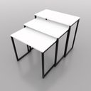 Ver imagem 2 de Expositores com Ferro Preto Brilhante e Mdf Branco para Lojas Vestuário Brinquedos Produtos