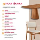 Ver imagem 7 de Sala de Jantar Mesa Noronha 220cm Madeira Tampo Barril Laminado com 8 Cadeiras Eva