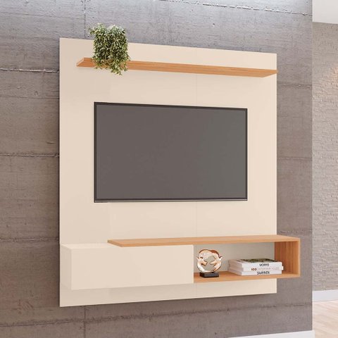 Painel Yasmin 100% Mdf Tuboarte 1 Porta Basculante P/ Tvs de até 55 Polegadas
