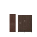 Ver imagem 1 de Conjunto Guarda Roupa 6 Portas e Sapateira Amadeu Cafe Touch