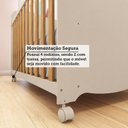 Ver mais imagens de Quarto de Bebê com Cômoda e Berço com Rodizio Mimo 100% MDF Bege/Off-White/Amêndoa Espresso Móveis