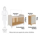 Ver imagem 3 de Quarto de Bebê com Cômoda e Berço com Rodizio Mimo 100% MDF Bege/Off-White/Amêndoa Espresso Móveis