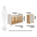 Ver imagem 3 de Quarto de Bebê com Cômoda e Berço com Rodizio Mimo 100% MDF Bege/Amêndoa/Off White Espresso Móveis