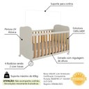 Ver imagem 5 de Quarto de Bebê com Cômoda e Berço com Rodizio Mimo 100% MDF Bege/Off-White/Amêndoa Espresso Móveis