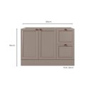 Ver imagem 5 de Conjunto Balcão 120cm c/Tampo e 3 Aéreos Unna - Griss/Carvalho Oak