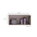 Ver imagem 7 de Conjunto Balcão 120cm c/Tampo e 3 Aéreos Unna - Griss/Carvalho Oak
