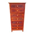 Ver imagem 1 de Cômoda/gaveteiro Indiano Entalhado Madeira 90 Cm