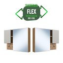 Ver imagem 5 de Armário Espelheira para Banheiro Es8010 com 2 Portas e Nichos Mel/arenas