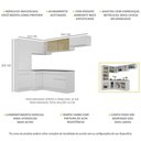 Ver imagem 4 de Armário de Cozinha Completa de Canto com Rodapé Veneza Multimóveis V2087 Branco