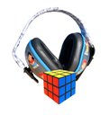 Ver imagem 1 de Super Abafador de Ruido 18 Db Preto com Arco para Colorir Emoções + Cubo Mágico