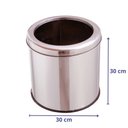 Ver imagem 2 de Lixeira Inox 20 Litros Cesto De Lixo Reciclável Cozinha Banheiro