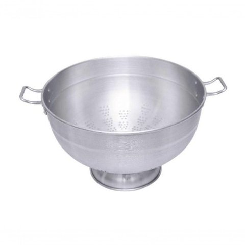 Escorredor e Macarrão Grande de Aluminio 40cm Industrial com Pé