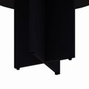 Ver imagem 4 de Mesa de Reunião Redonda 110cm x 110cm com 4 Lugares e Pés Painel para Escritório Corporate Preto