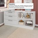 Ver imagem 6 de Escrivaninha em L com 3 Gavetas e 2 Nichos Multimóveis Crrui-ESC008 Branco