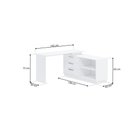 Ver imagem 4 de Escrivaninha em L com 3 Gavetas e 2 Nichos Multimóveis Crrui-ESC008 Branco
