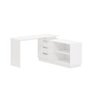 Ver imagem 2 de Escrivaninha em L com 3 Gavetas e 2 Nichos Multimóveis Crrui-ESC008 Branco
