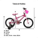 Ver imagem 4 de Bicicleta Infantil Feminina Aro 16 (sk-ii) Pink com Rosa Stone Bike