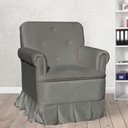 Ver imagem 2 de Poltrona Amamentação Laura Suede Cinza - Belliv Decor