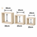 Ver imagem 4 de Nicho para Quarto Quadrado Banheiro Prateleira Mdf Kit 3 Pc - Amarelo