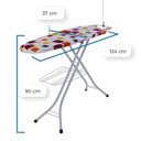 Ver imagem 3 de Tábua de Passar Roupa em Aço com Altura Regulável Suporte para Ferro e Prateleira Top Plus