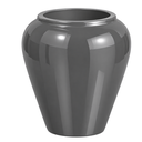 Ver imagem 2 de Vaso de Fibra de Vidro Bali U 71cm Vitrificado Grande Cinza Escuro