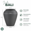 Ver imagem 3 de Vaso de Fibra de Vidro Bali U 71cm Vitrificado Grande Cinza Escuro