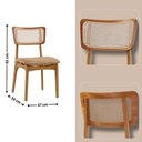 Ver imagem 5 de Conjunto de Jantar Venus 8 Lugares Tampo MDF Cadeiras Estofadas Imbuia 220cm Moderna