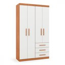 Ver imagem 1 de Guarda Roupa Solteiro 4 Portas 3 Gavetas Advantage Freijó e Off White Batrol