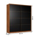 Ver imagem 4 de Guarda Roupa Casal Belga 2 Portas Madeira - Élpis Móveis - Nogueira Touch/preto Prime Tx