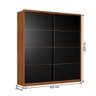 Guarda Roupa Casal Belga 2 Portas Madeira - Élpis Móveis - Nogueira Touch/preto Prime Tx - 4