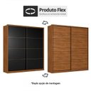Ver imagem 3 de Guarda Roupa Casal Belga 2 Portas Madeira - Élpis Móveis - Nogueira Touch/preto Prime Tx