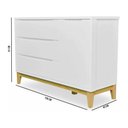 Ver imagem 4 de Cômoda Infantil 3 Gavetas 1 Porta Multimóveis CR40024 Branco Acetinado