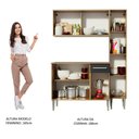 Ver imagem 6 de Armário de Cozinha Compacta 137cm Rustic/Preto Emilly Gold Madesa 03