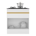 Ver imagem 4 de Balcão Cozinha com Rodapé para Cooktop 70 cm 1 Porta 1 Gaveta Veneza GW Multimóveis MP2118