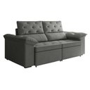 Ver imagem 5 de Sofá Retrátil 2 Lugares Inglaterra Suede Cinza Cinza