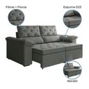 Ver imagem 2 de Sofá Retrátil 2 Lugares Inglaterra Suede Cinza Cinza