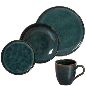 Jogo de Jantar Cerâmica Stoneware Bio Oceano 16 Peças Porto Brasil