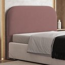 Ver imagem 2 de Cabeceira Cama Box Queen 160cm Orgânica Lanna W01 Suede Rosê - Lyam Decor