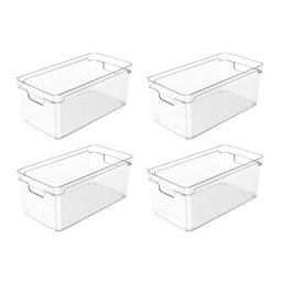 Conjunto Organizador de Armário Clear 4 Peças 30 x 15 x 13 cm Transparente Ou - 1