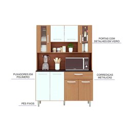 Kit Cozinha 8 Portas 1 Gaveta Gabi - 4