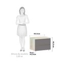 Ver imagem 2 de Mesa De Cabeceira 2 Gavetas Prime Plus 60 Cm Cinza Puro