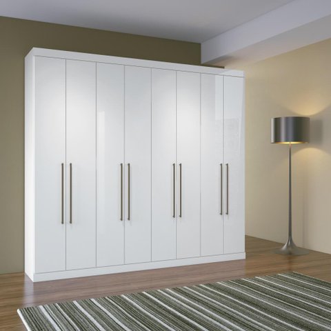 Guarda Roupa Havana Master com 8 Portas - Branco